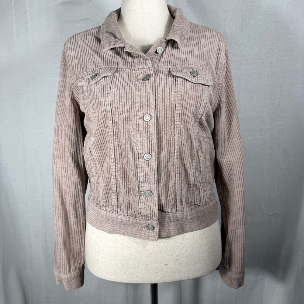 1 Sunset‎ Lane Women's Beige Cotton Corduroy Jacket XL
